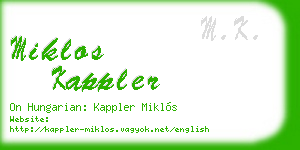 miklos kappler business card